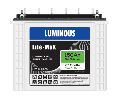 Luminous 150Ah life max 18075 in chennai